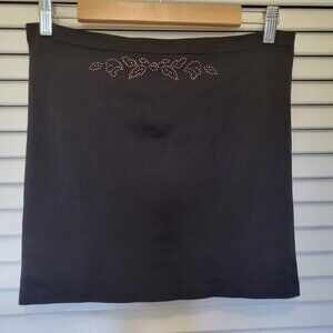 Apostrophe Women's Tube Top Medium Black Embellished Copper Looks New